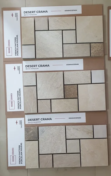 Sample boards for comparing neutral surface tones and rectangular formats. Ask us about material, finish and suitability.